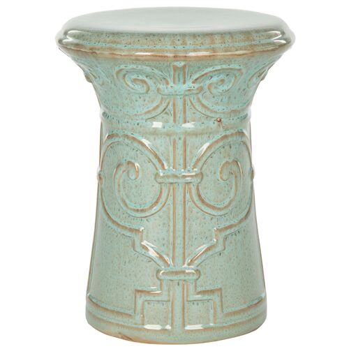 Tallulah Garden Stool, Blue 1 Tallulah Garden Stool, Blue
