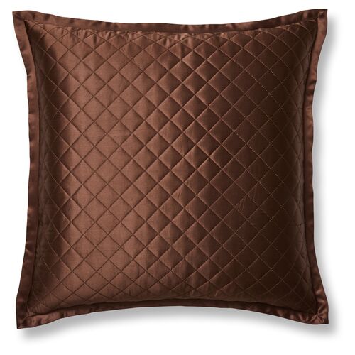 Quilted Euro Sham, Chocolate