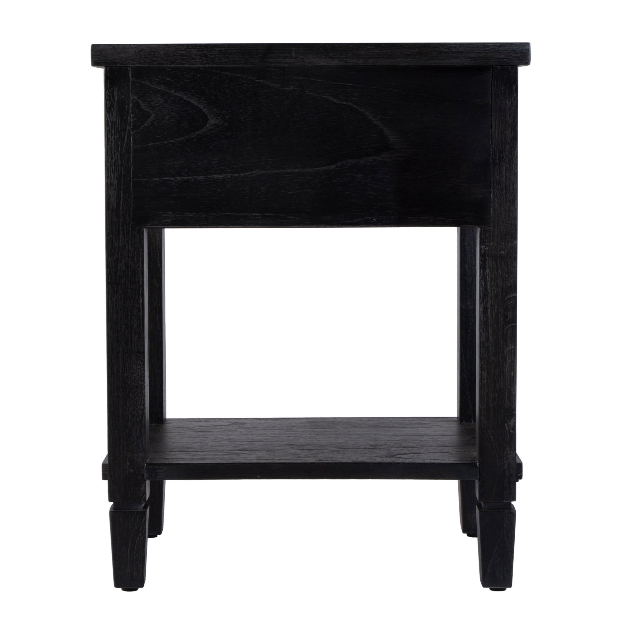 Myrtle Cane 1-Drawer Nightstand, Washed Black 7 Myrtle Cane 1-Drawer Nightstand, Washed Black