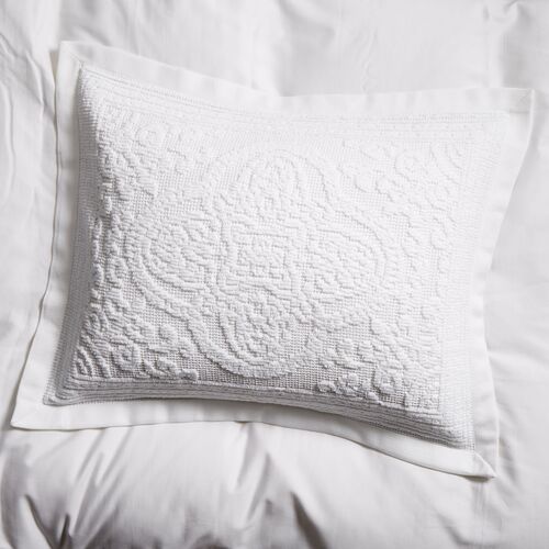 Medallion Sham, White 1 Medallion Sham, White