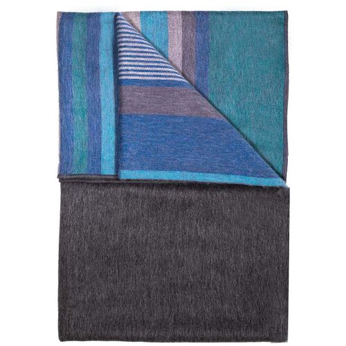 Alpaca Throw, Dark Sea 1 Alpaca Throw, Dark Sea
