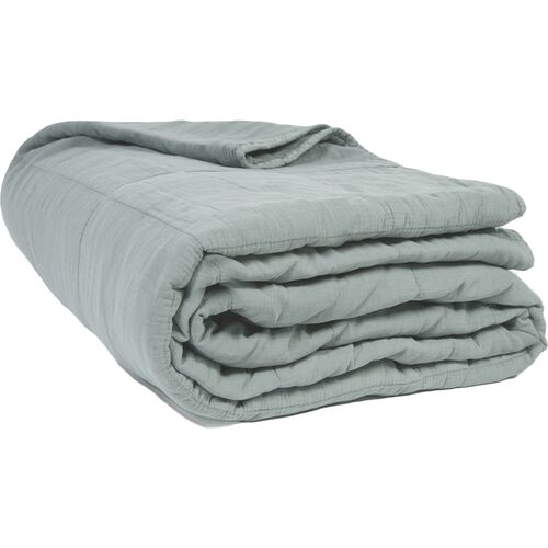Antwerp Coverlet, Sky Blue