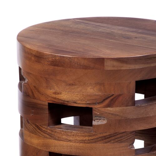 Indie Round Accent Table, Natural 2 Indie Round Accent Table, Natural