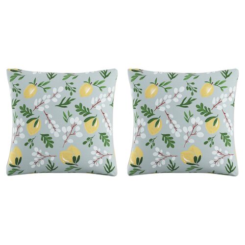 Lemon Blossom Lemon Blossom Pillow Set Blue