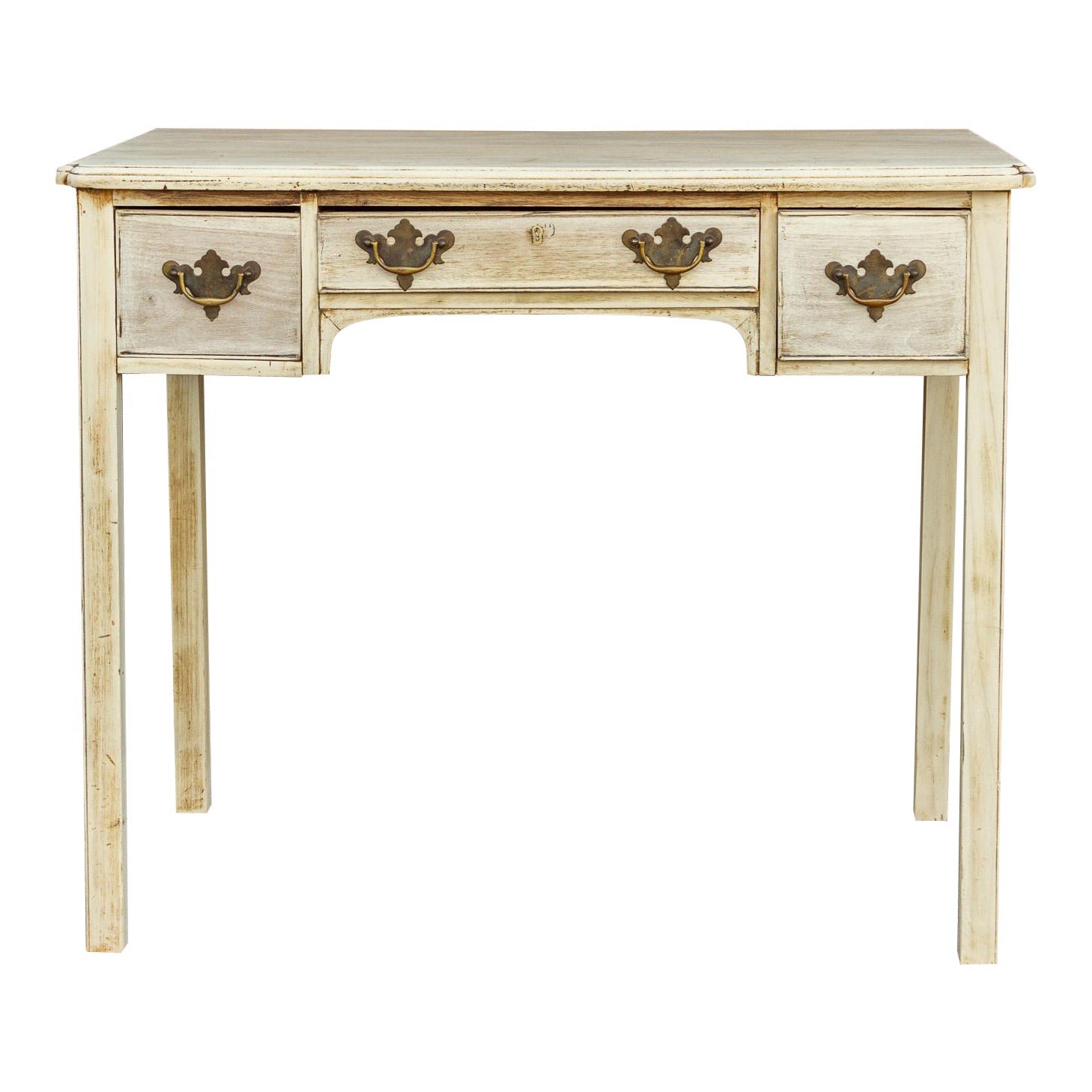 Antique Bleached English Lowboy Table 1 Antique Bleached English Lowboy Table