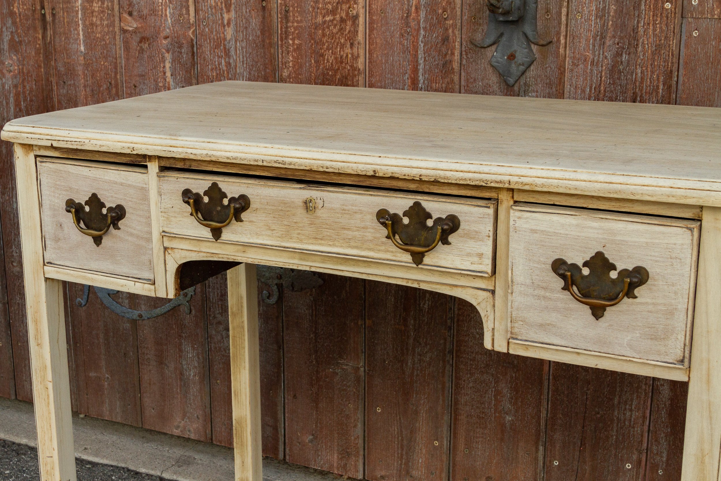 Antique Bleached English Lowboy Table 2 Antique Bleached English Lowboy Table
