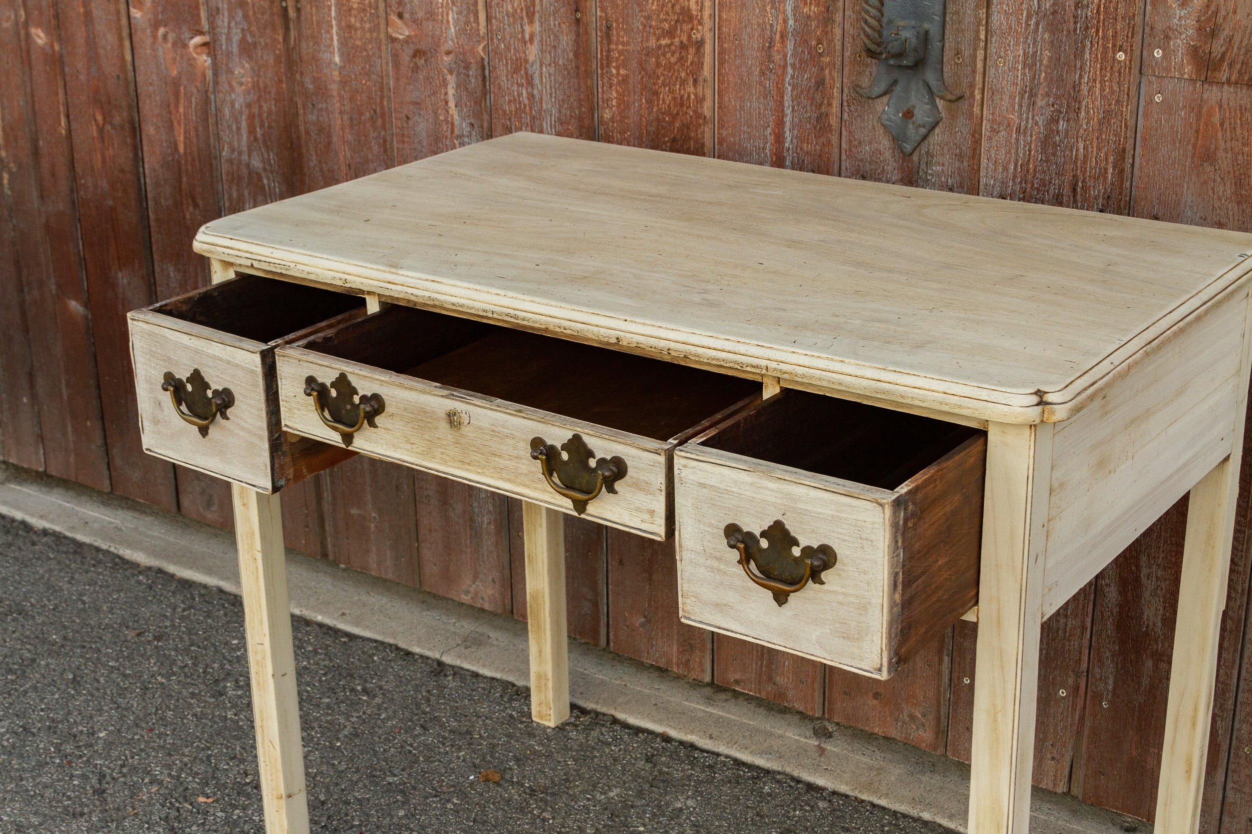 Antique Bleached English Lowboy Table 3 Antique Bleached English Lowboy Table