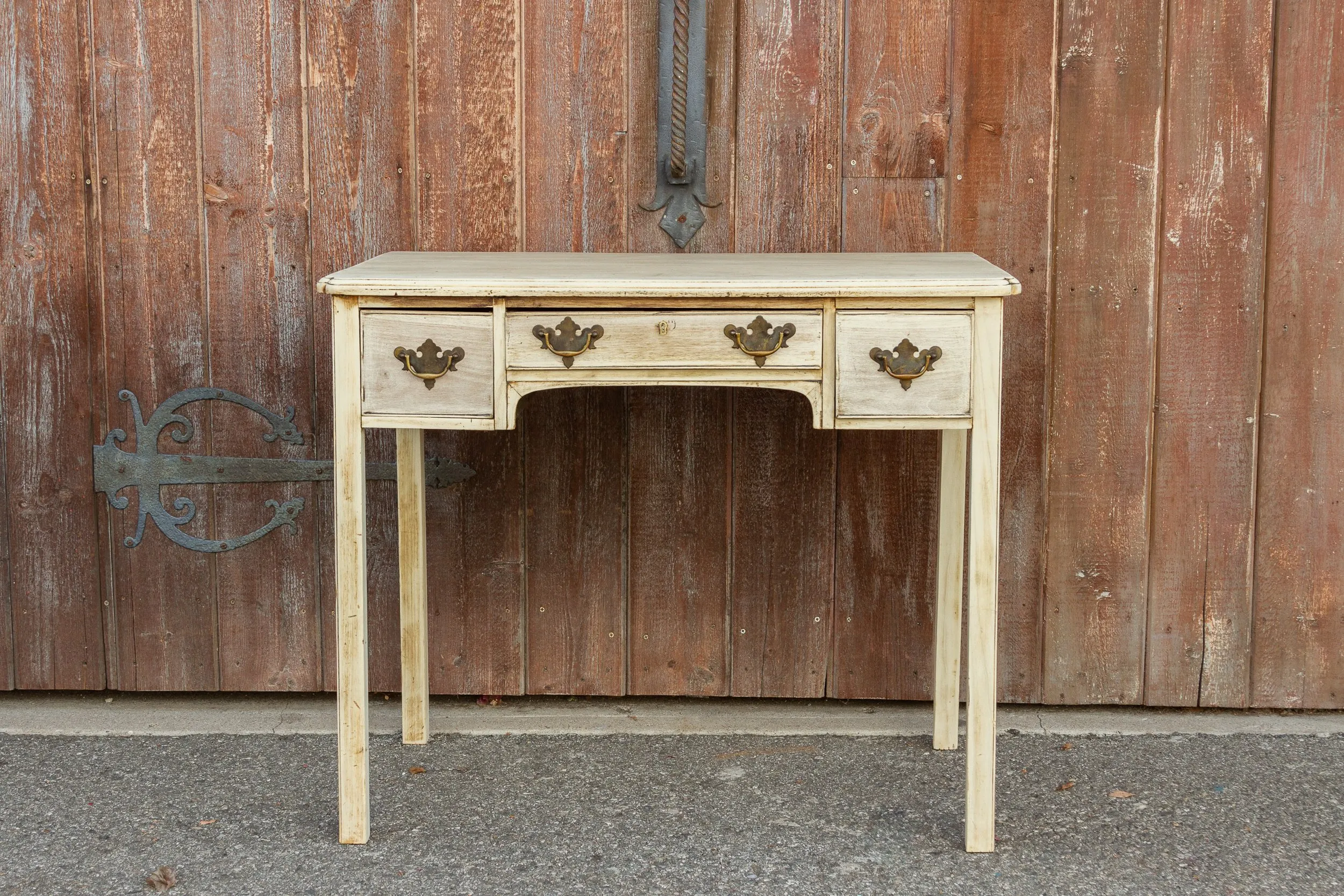 Antique Bleached English Lowboy Table 6 Antique Bleached English Lowboy Table