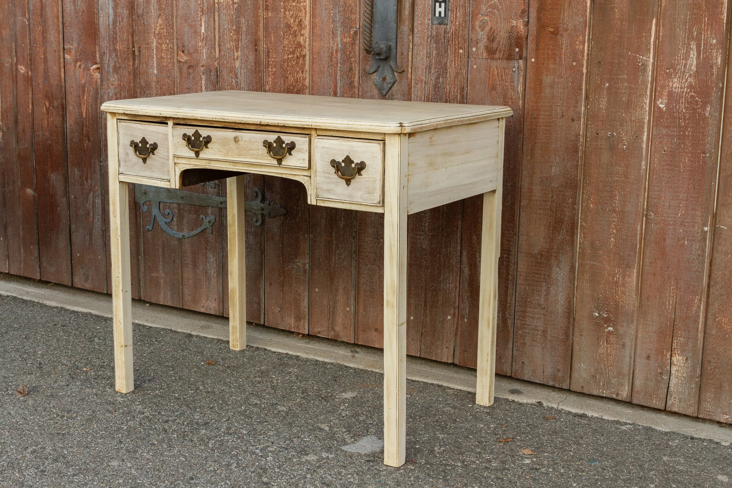 Antique Bleached English Lowboy Table 8 Antique Bleached English Lowboy Table