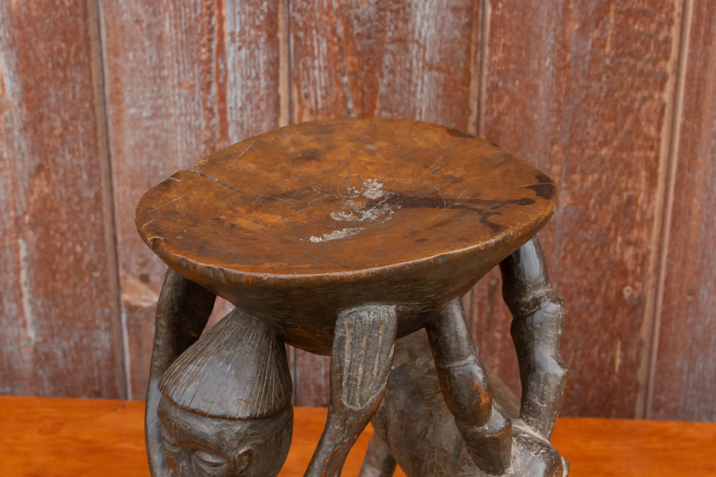 Tribal African Carved Stool 7 Tribal African Carved Stool