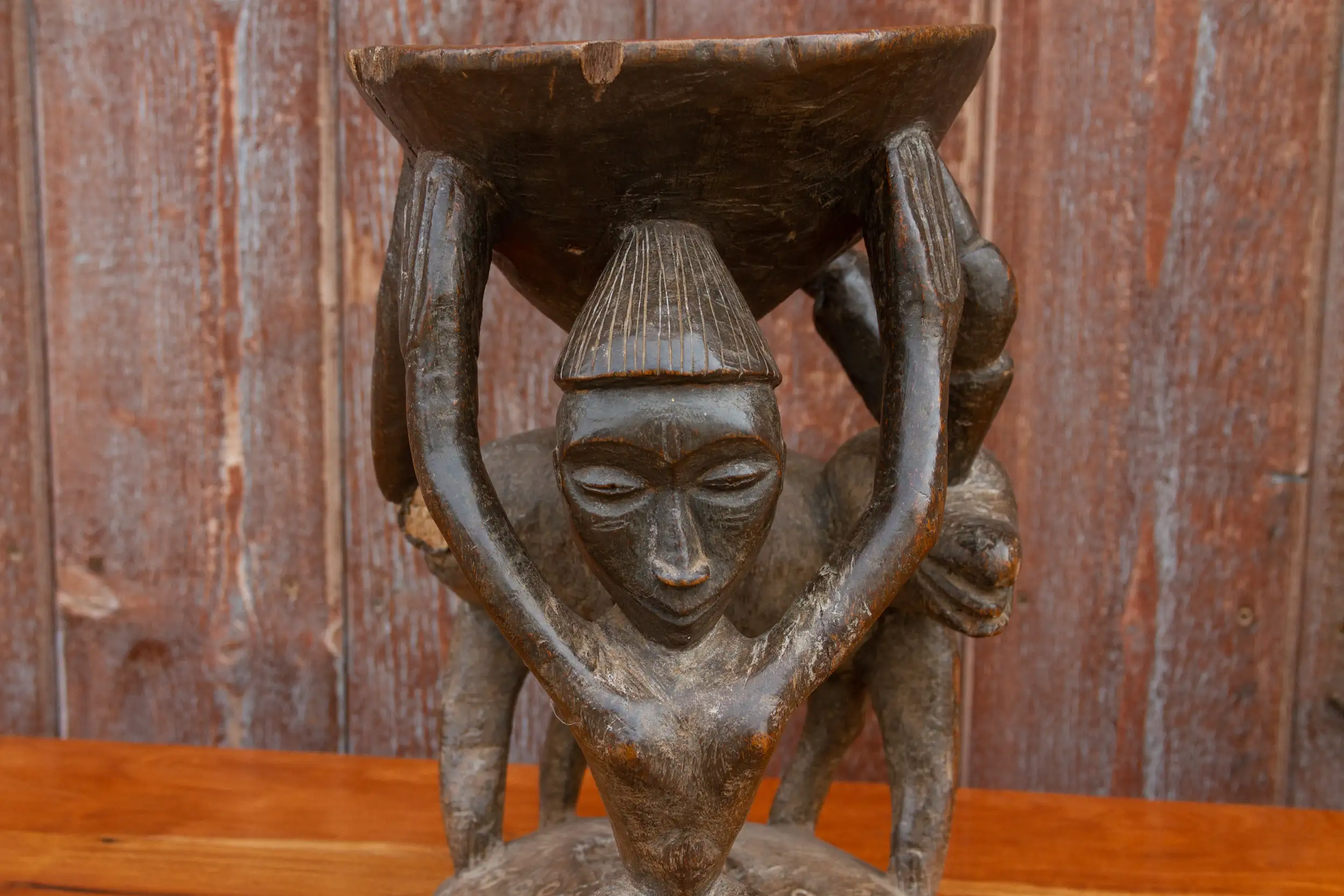 Tribal African Carved Stool 9 Tribal African Carved Stool