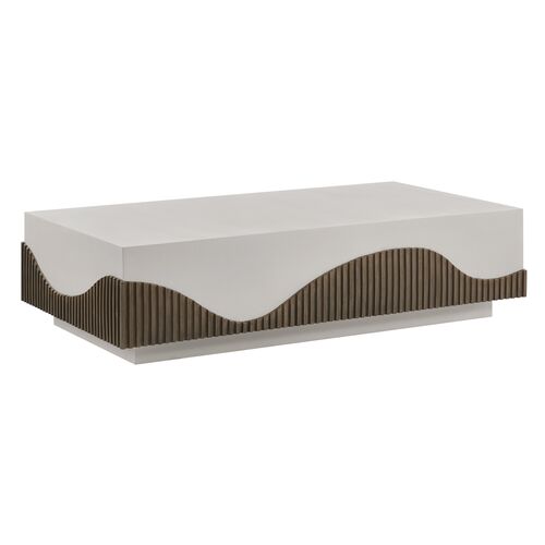 Nolene Outdoor Coffee Table, Brown/White 1 Nolene Outdoor Coffee Table, Brown/White
