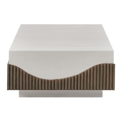 Nolene Outdoor Coffee Table, Brown/White 4 Nolene Outdoor Coffee Table, Brown/White
