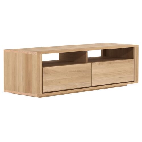 Shadow 2-Drawer Media Console, Oak 2 Shadow 2-Drawer Media Console, Oak