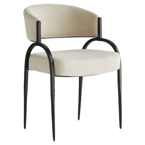 Bahati Accent Chair, Natural Linen 1 Bahati Accent Chair, Natural Linen