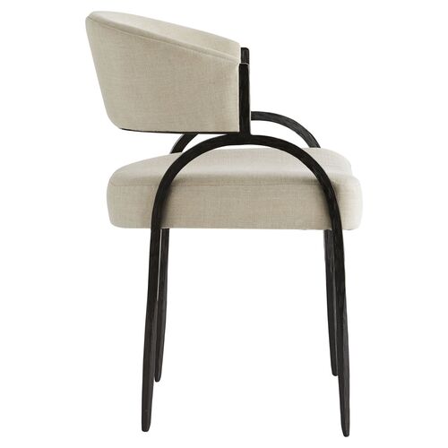 Bahati Accent Chair, Natural Linen 3 Bahati Accent Chair, Natural Linen