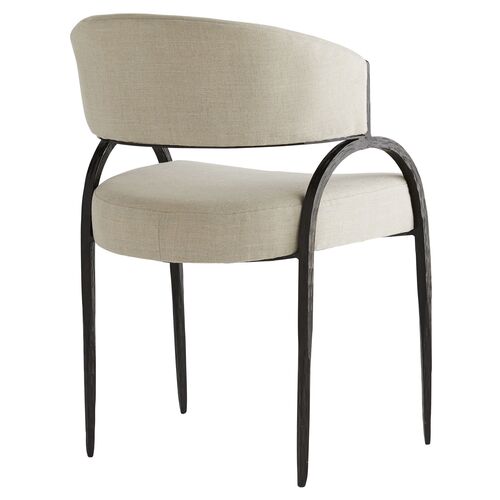 Bahati Accent Chair, Natural Linen 4 Bahati Accent Chair, Natural Linen
