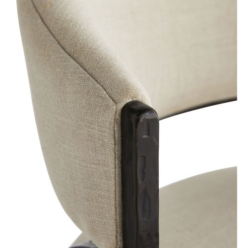 Bahati Accent Chair, Natural Linen 7 Bahati Accent Chair, Natural Linen