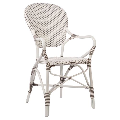 Isabell Outdoor Armchair, White/Cappuccino 1 Isabell Outdoor Armchair, White/Cappuccino