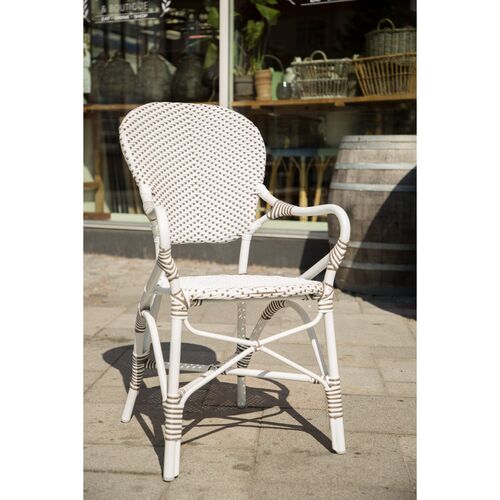 Isabell Outdoor Armchair, White/Cappuccino 2 Isabell Outdoor Armchair, White/Cappuccino