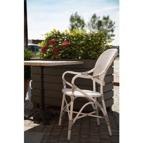 Isabell Outdoor Armchair, White/Cappuccino 3 Isabell Outdoor Armchair, White/Cappuccino