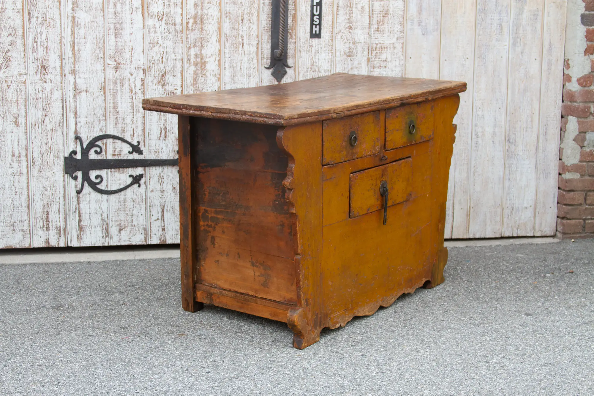 Antique Ming Style Yellow Money Chest 10 Antique Ming Style Yellow Money Chest