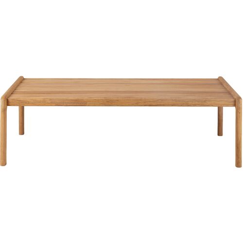 Jack Outdoor Teak Coffee Table, Natural 2 Jack Outdoor Teak Coffee Table, Natural