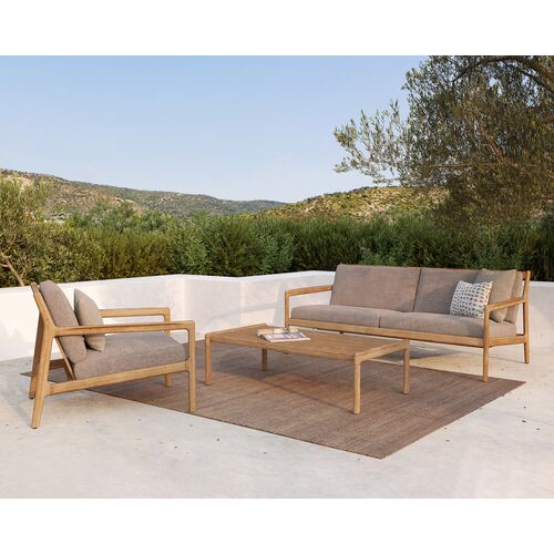 Jack Outdoor Teak Coffee Table, Natural 5 Jack Outdoor Teak Coffee Table, Natural