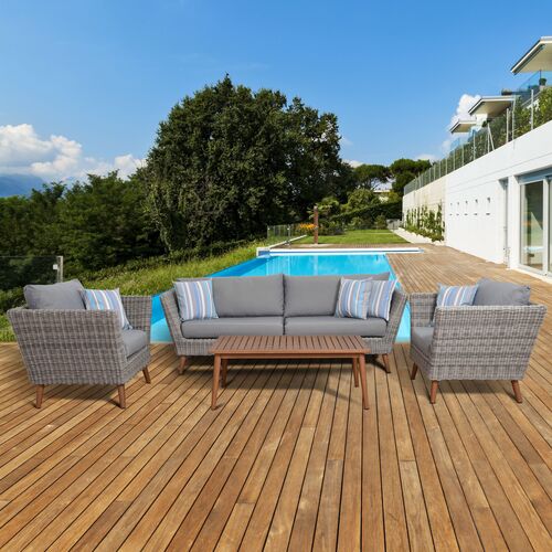 4-Pc Amazonia Barcelona Set, Gray 9 4-Pc Amazonia Barcelona Set, Gray
