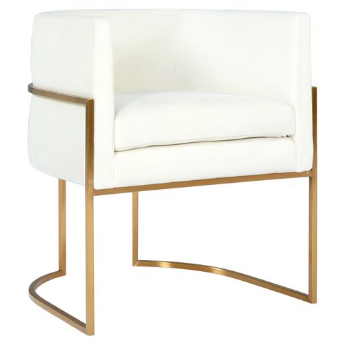 Giselle Side Chair, Cream Velvet 1 Giselle Side Chair, Cream Velvet