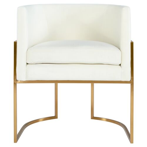 Giselle Side Chair, Cream Velvet 2 Giselle Side Chair, Cream Velvet