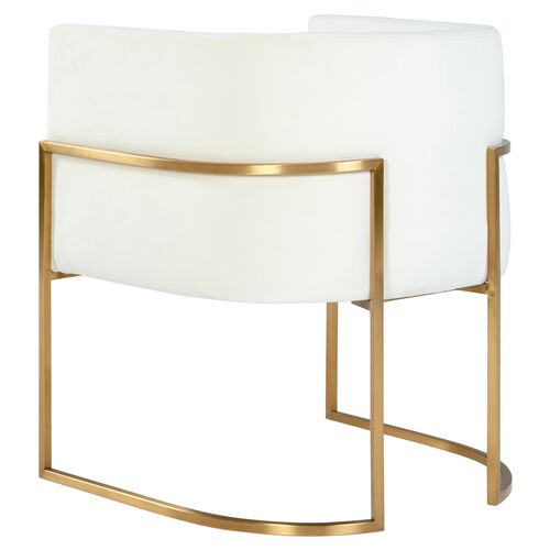 Giselle Side Chair, Cream Velvet 3 Giselle Side Chair, Cream Velvet