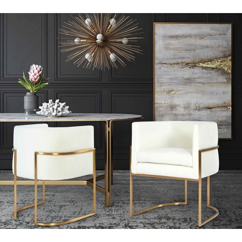 Giselle Side Chair, Cream Velvet 6 Giselle Side Chair, Cream Velvet