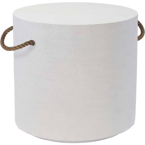 Aegean Round Side Table, White 1 Aegean Round Side Table, White