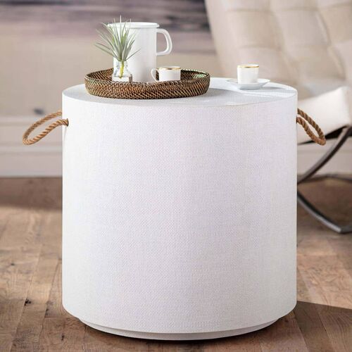 Aegean Round Side Table, White 2 Aegean Round Side Table, White