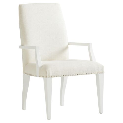 Avondale Darien Upholstered Armchair, White 1 Avondale Darien Upholstered Armchair, White