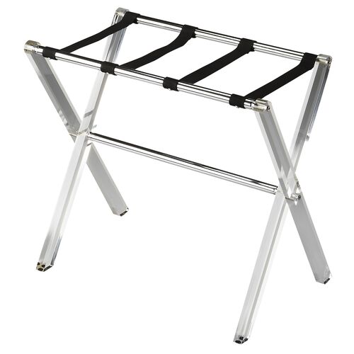 Milly Clear Folding Acrylic Luggage Rack 1 Milly Clear Folding Acrylic Luggage Rack