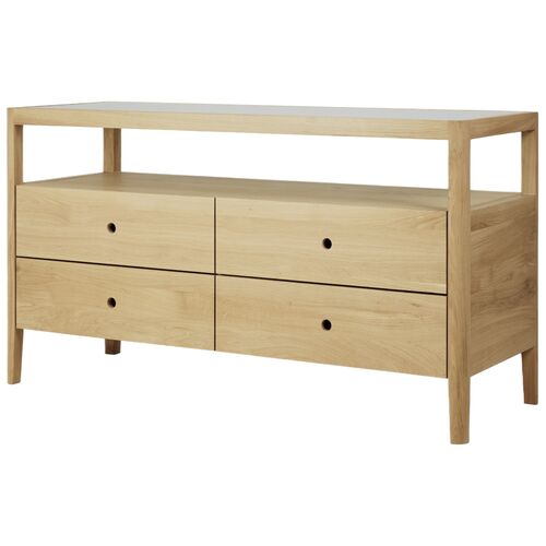 Spindle 4-Drawer Dresser, Oak