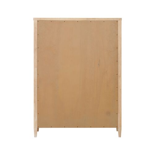 Querida 6-Drawer Whitewashed Oak Chest, Natural 10 Querida 6-Drawer Whitewashed Oak Chest, Natural