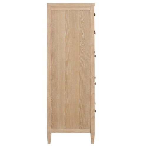 Querida 6-Drawer Whitewashed Oak Chest, Natural 3 Querida 6-Drawer Whitewashed Oak Chest, Natural