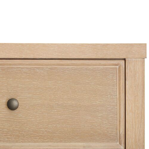 Querida 6-Drawer Whitewashed Oak Chest, Natural 7 Querida 6-Drawer Whitewashed Oak Chest, Natural