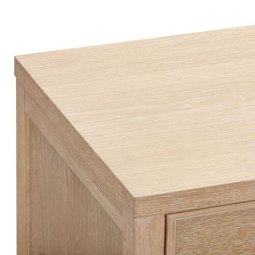 Querida 6-Drawer Whitewashed Oak Chest, Natural 9 Querida 6-Drawer Whitewashed Oak Chest, Natural