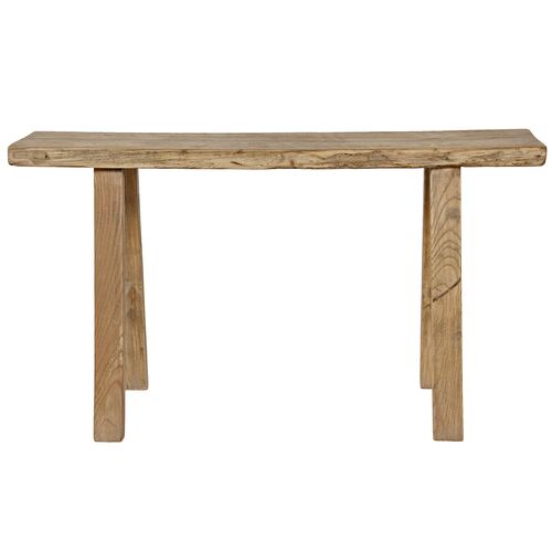 35" Long Elmwood Bench, Natural Wood 1 35" Long Elmwood Bench, Natural Wood