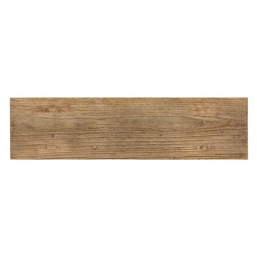 35" Long Elmwood Bench, Natural Wood 5 35" Long Elmwood Bench, Natural Wood