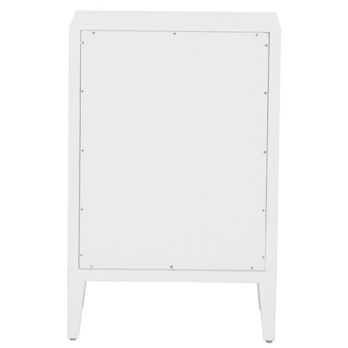 Mariposa Butterfly Raffia Side Table, White 2 Mariposa Butterfly Raffia Side Table, White