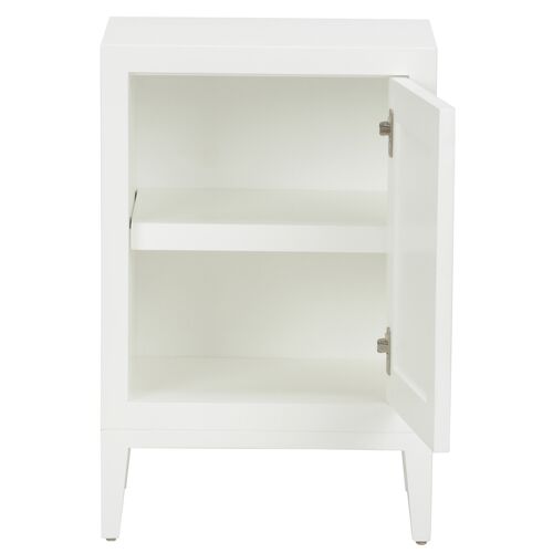 Mariposa Butterfly Raffia Side Table, White 5 Mariposa Butterfly Raffia Side Table, White