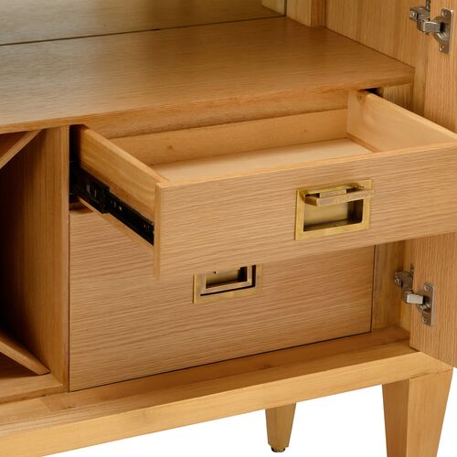 Petite Caned Bar Cabinet, Natural 3 Petite Caned Bar Cabinet, Natural