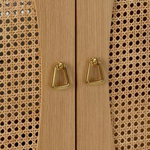 Petite Caned Bar Cabinet, Natural 7 Petite Caned Bar Cabinet, Natural