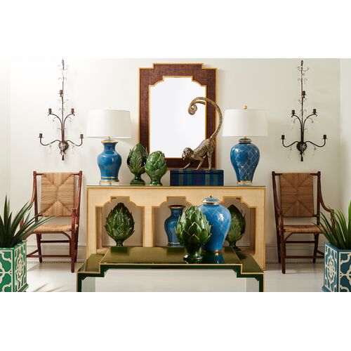 Yangon Raffia Console Table, Natural 5 Yangon Raffia Console Table, Natural