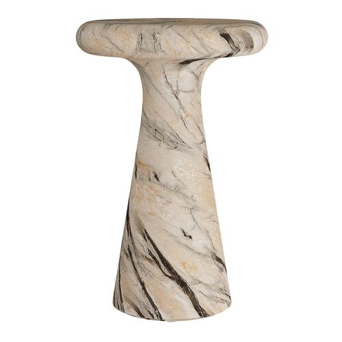 Zahara Concrete Drink Table, Multi Beige 1 Zahara Concrete Drink Table, Multi Beige